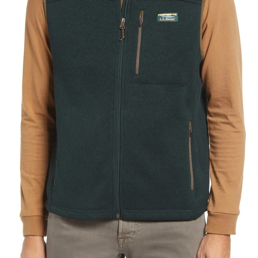 L.L. Bean Men's Charcoal Fleece Vest